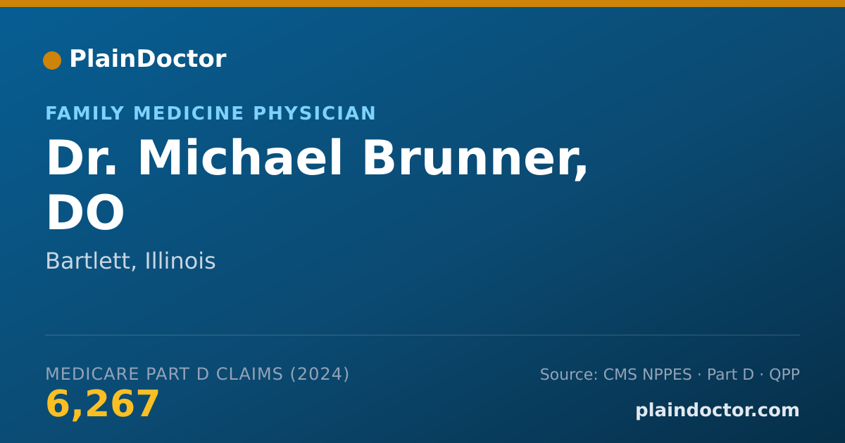 Shareable card for Michael Brunner, DO - Family Medicine Physician, Bartlett, IL