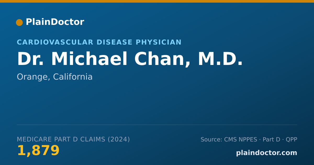Shareable card for Michael Chan, M.D. - Cardiovascular Disease Physician, Orange, CA