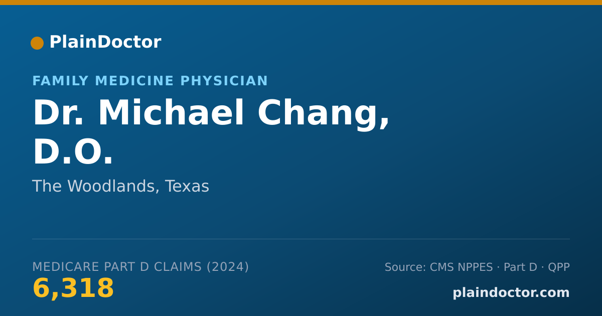 Shareable card for Michael Chang, D.O. - Family Medicine Physician, The Woodlands, TX