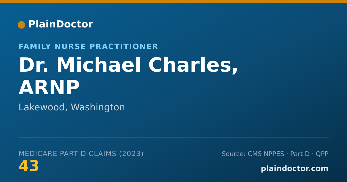 Shareable card for Michael Charles, ARNP - Family Nurse Practitioner, Lakewood, WA