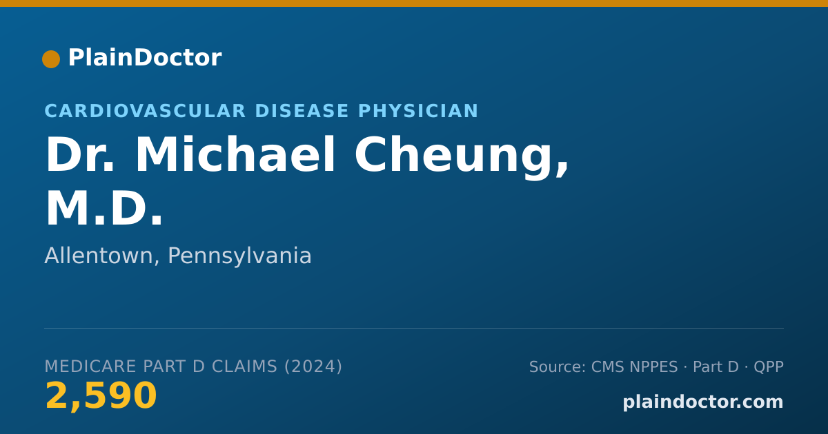 Shareable card for Michael Cheung, M.D. - Hospitalist Physician, Allentown, PA