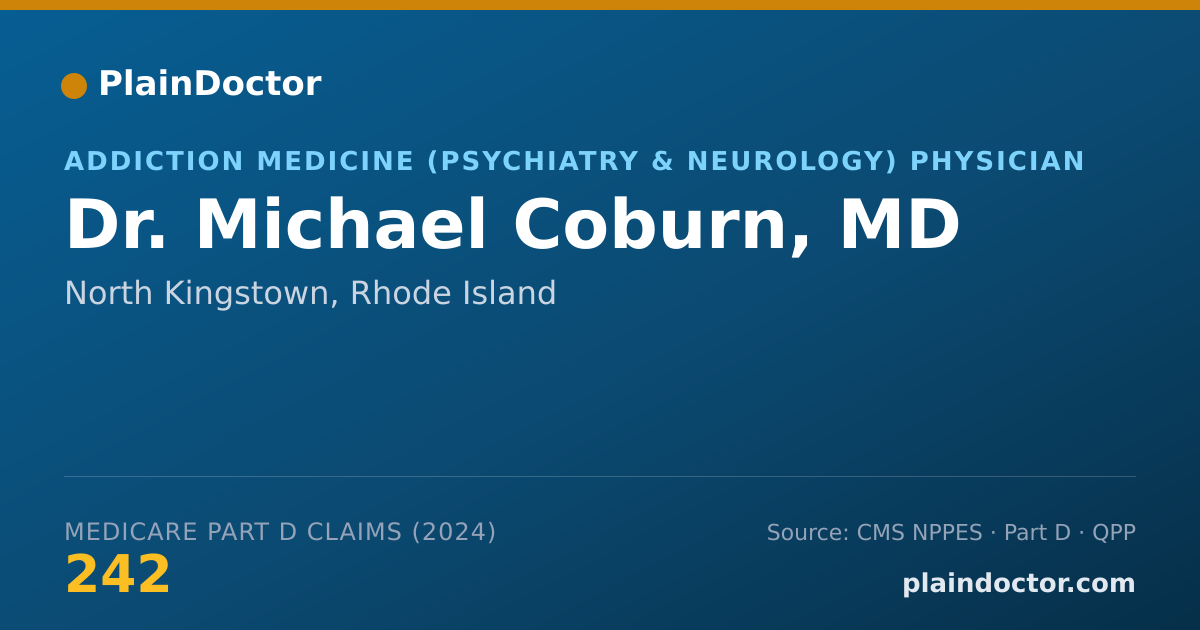 Shareable card for Michael Coburn, MD - Addiction Medicine (Psychiatry & Neurology) Physician, North Kingstown, RI