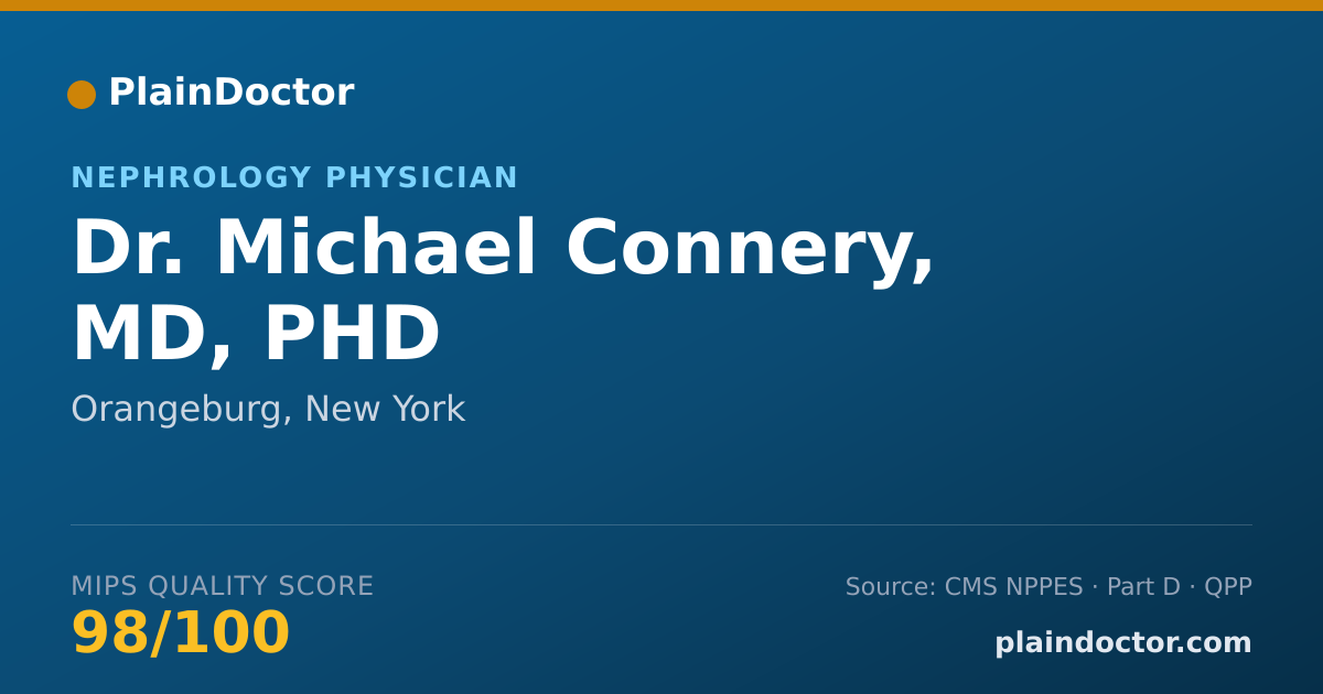 Shareable card for Michael Connery, MD, PHD - Nephrology Physician, Orangeburg, NY