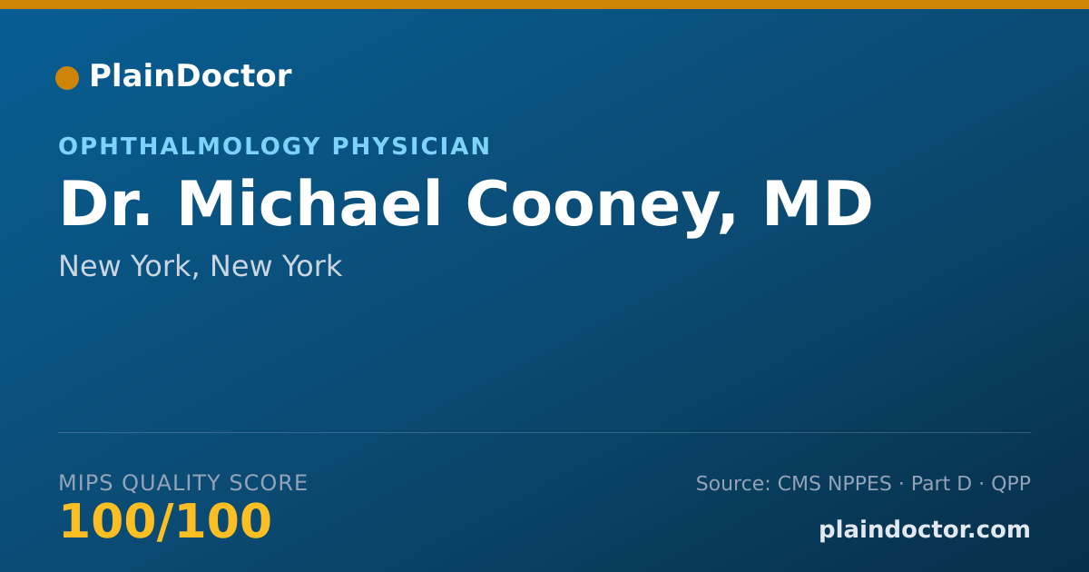 Shareable card for Michael Cooney, MD - Specialist, New York, NY