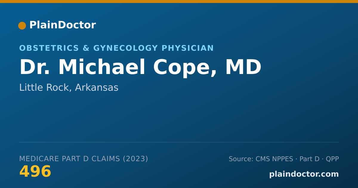 Shareable card for Michael Cope, MD - Obstetrics & Gynecology Physician, Little Rock, AR