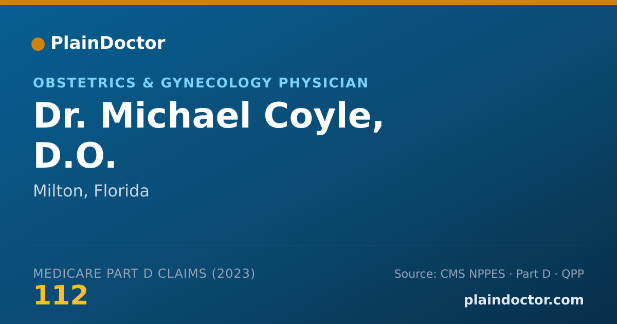 Shareable card for Michael Coyle, D.O. - Obstetrics & Gynecology Physician, Milton, FL