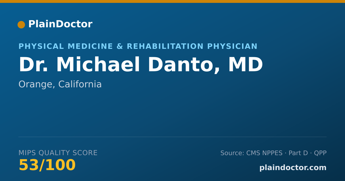 Shareable card for Michael Danto, MD - Physical Medicine & Rehabilitation Physician, Orange, CA