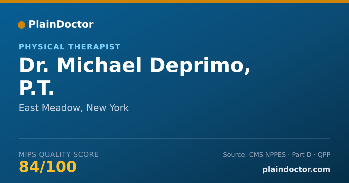 Shareable card for Michael Deprimo, P.T. - Physical Therapist, East Meadow, NY
