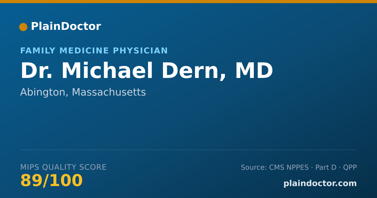 Shareable card for Michael Dern, MD - Family Medicine Physician, Abington, MA