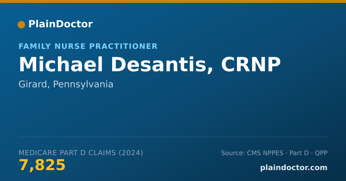 Shareable card for Michael Desantis, CRNP - Family Nurse Practitioner, Girard, PA
