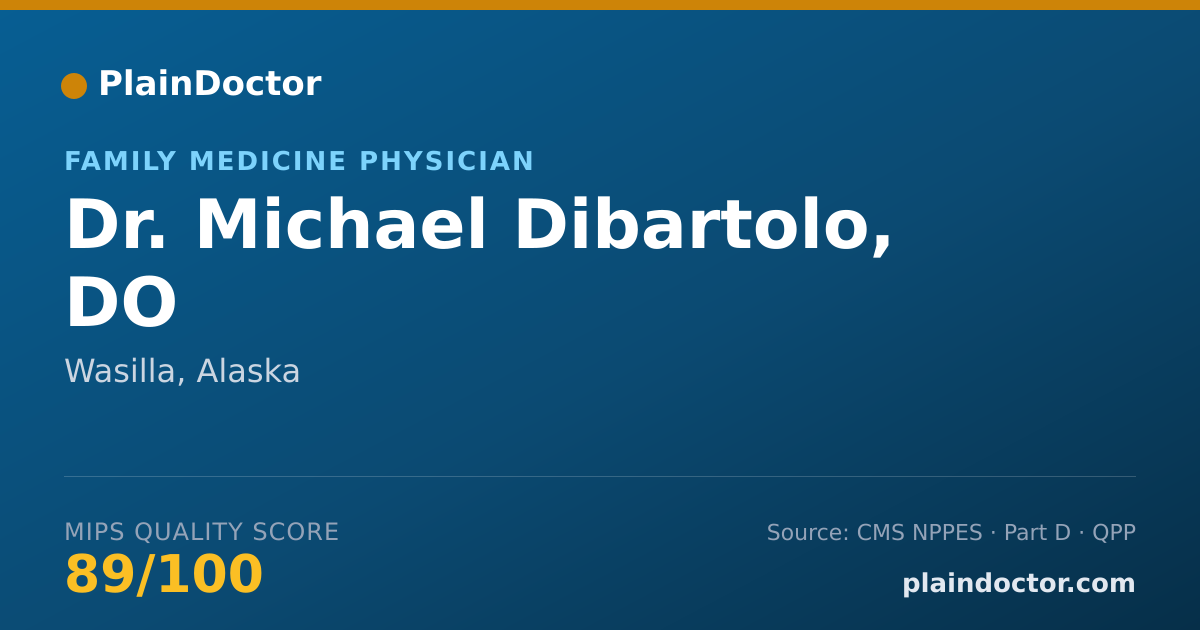 Shareable card for Michael Dibartolo, DO - Family Medicine Physician, Wasilla, AK