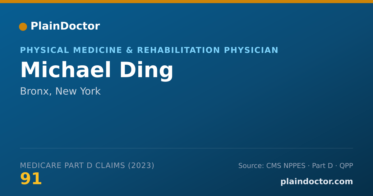 Shareable card for Michael Ding - Physical Medicine & Rehabilitation Physician, Bronx, NY