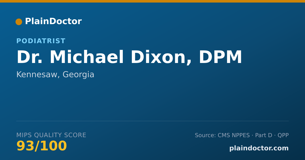Shareable card for Michael Dixon, DPM - Podiatrist, Kennesaw, GA