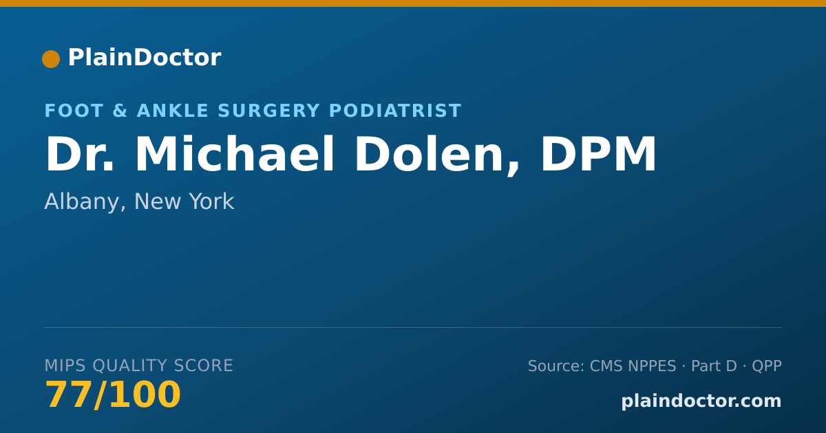 Shareable card for Michael Dolen, DPM - Foot & Ankle Surgery Podiatrist, Albany, NY