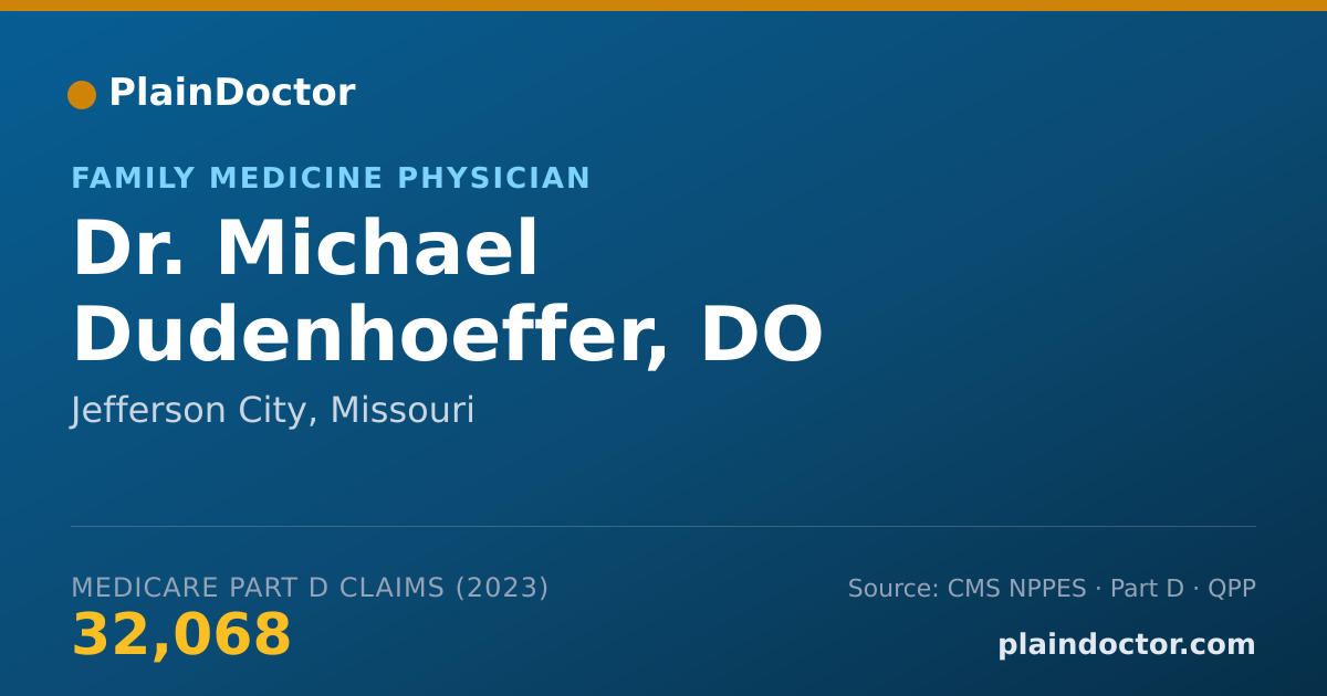 Shareable card for Michael Dudenhoeffer, DO - Family Medicine Physician, Jefferson City, MO