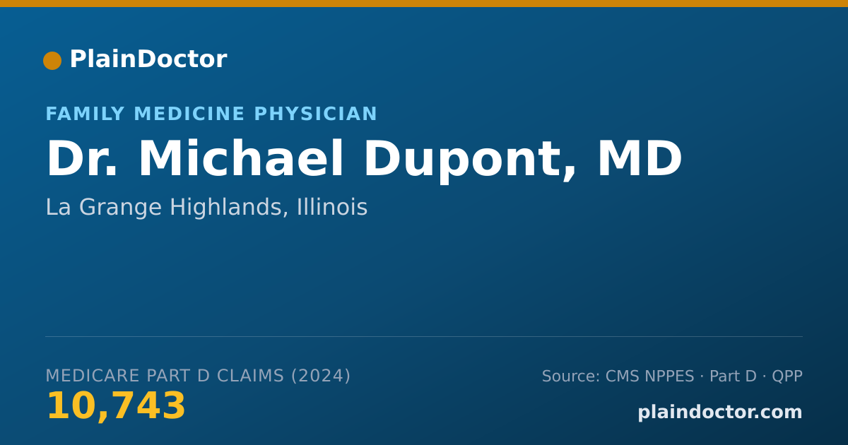 Shareable card for Michael Dupont, MD - Family Medicine Physician, La Grange Highlands, IL