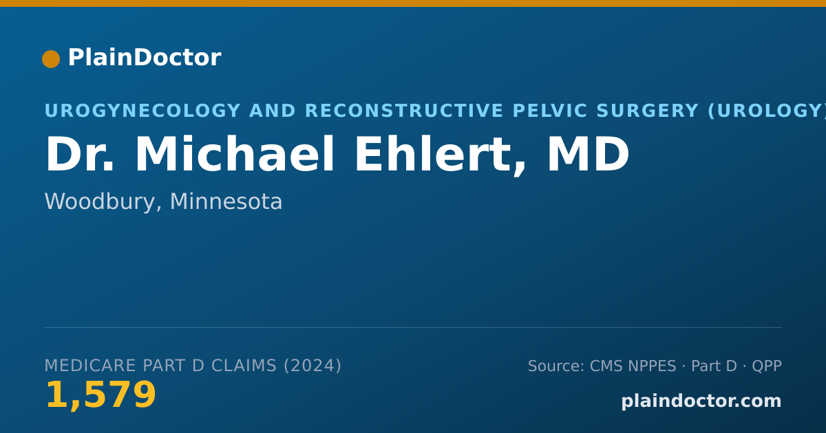 Shareable card for Michael Ehlert, MD - Urogynecology and Reconstructive Pelvic Surgery (Urology) Physician, Woodbury, MN