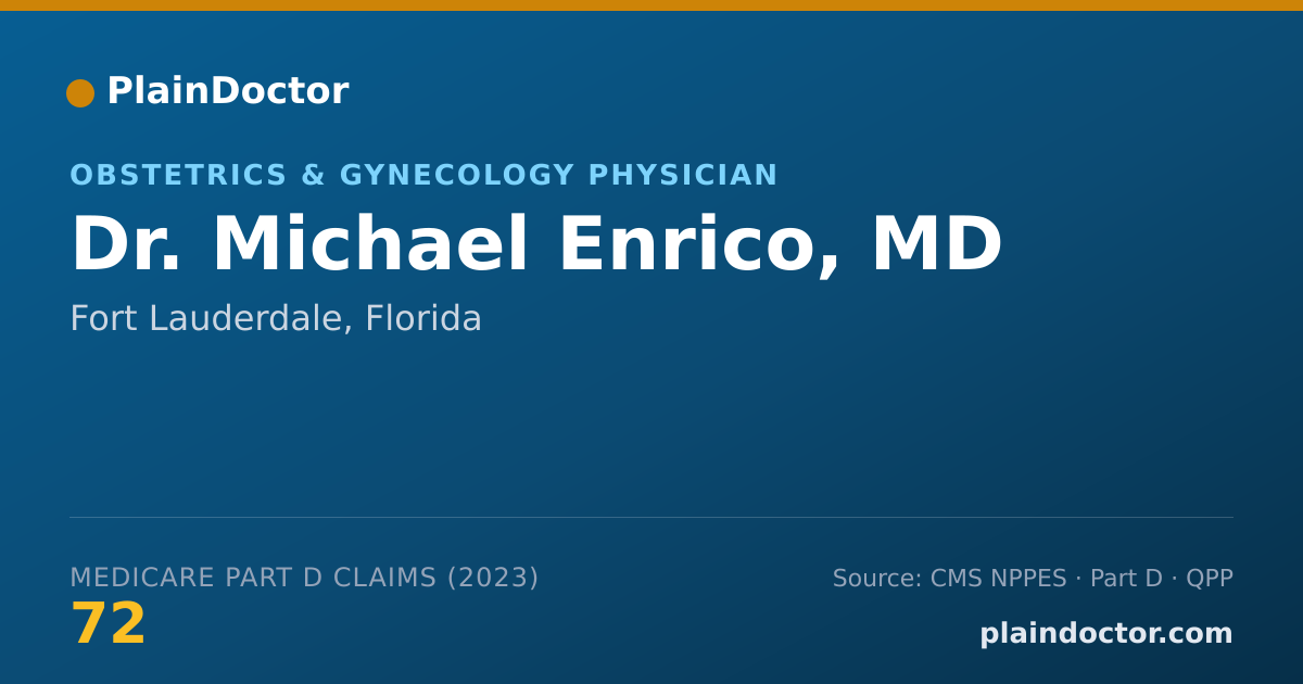 Shareable card for Michael Enrico, MD - Obstetrics & Gynecology Physician, Fort Lauderdale, FL