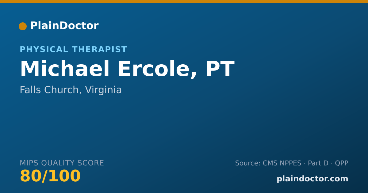 Shareable card for Michael Ercole, PT - Physical Therapist, Falls Church, VA