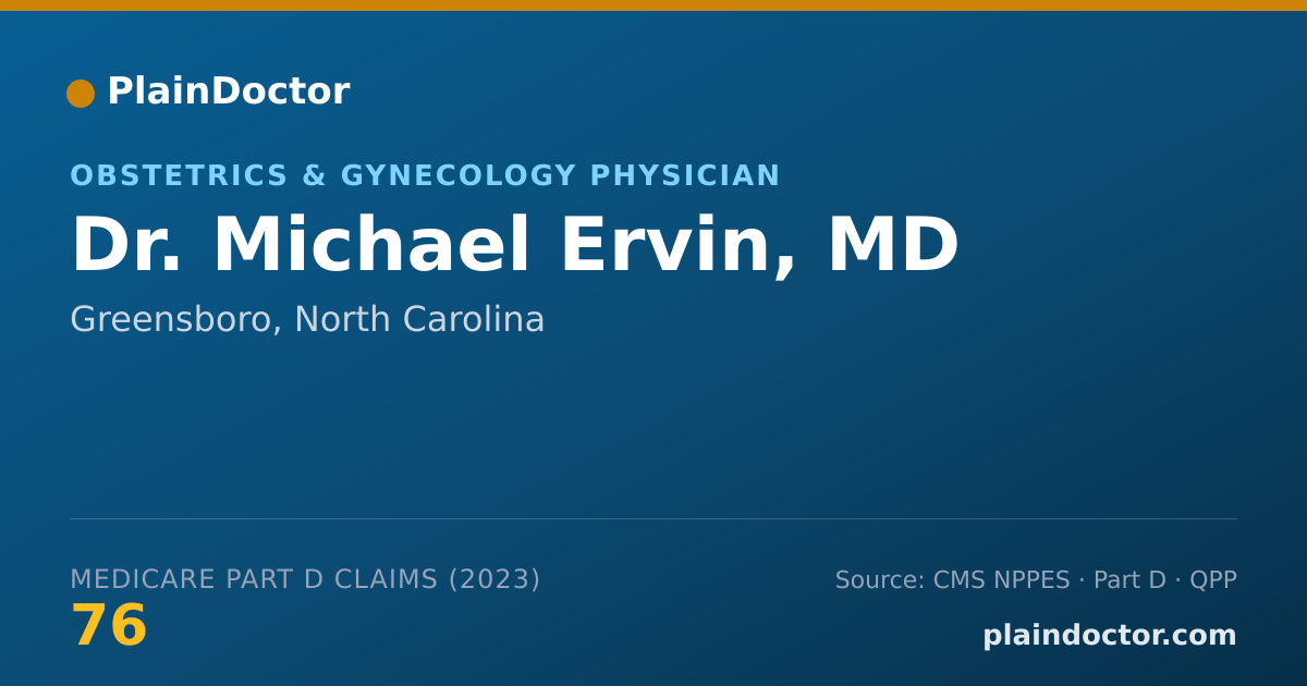 Shareable card for Michael Ervin, MD - Obstetrics & Gynecology Physician, Greensboro, NC