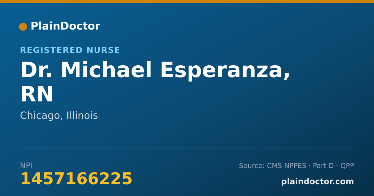 Shareable card for Michael Esperanza, RN - Registered Nurse, Chicago, IL