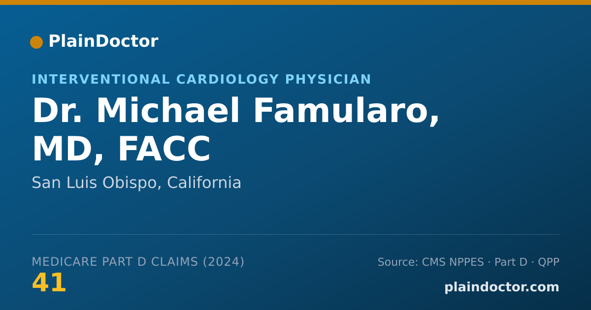 Shareable card for Michael Famularo, MD, FACC - Cardiovascular Disease Physician, San Luis Obispo, CA