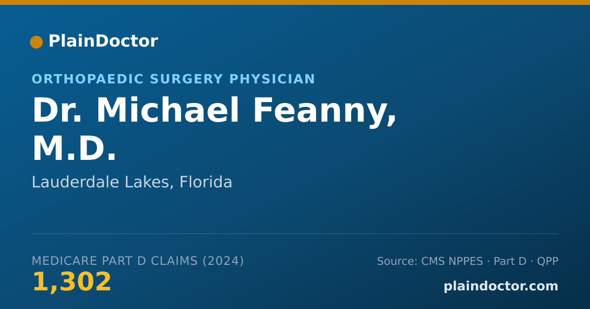 Shareable card for Michael Feanny, M.D. - Sports Medicine (Orthopaedic Surgery) Physician, Lauderdale Lakes, FL