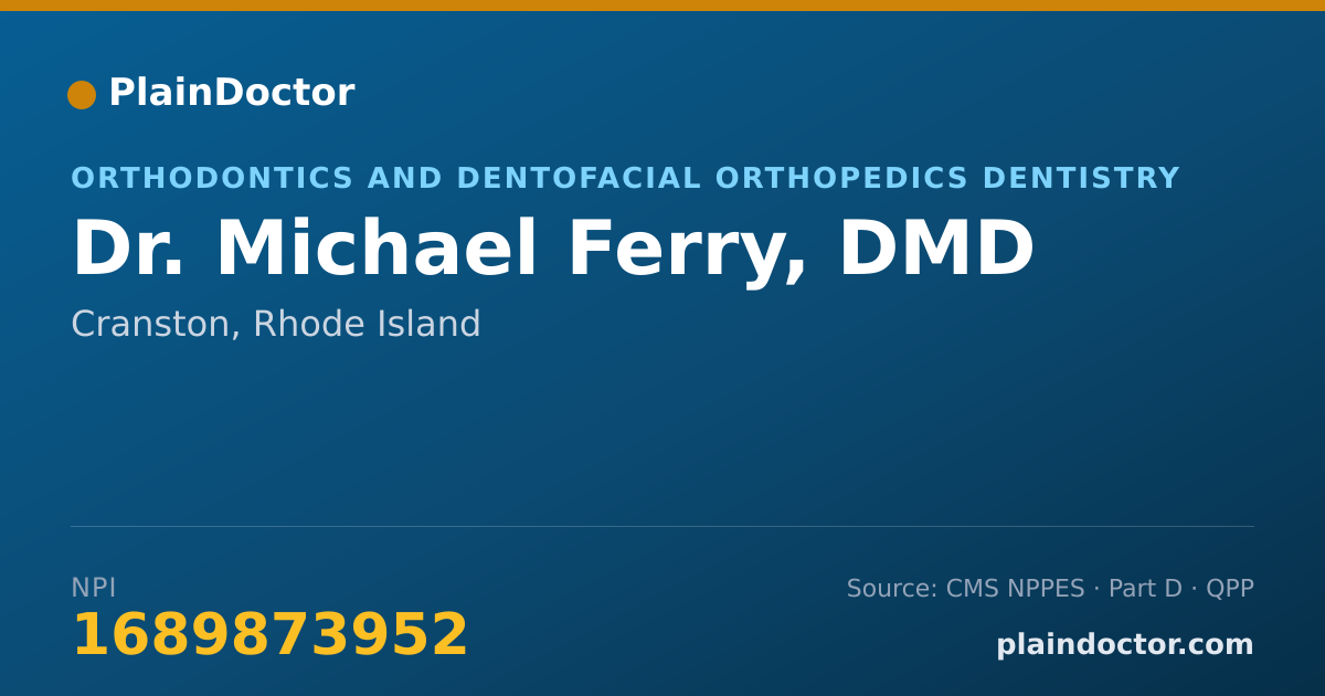 Shareable card for Michael Ferry, DMD - Orthodontics and Dentofacial Orthopedics Dentistry, Cranston, RI