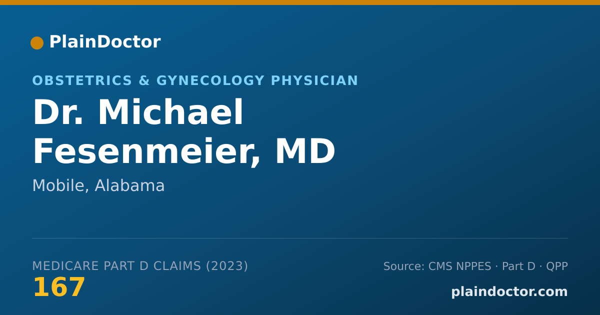 Shareable card for Michael Fesenmeier, MD - Obstetrics & Gynecology Physician, Mobile, AL