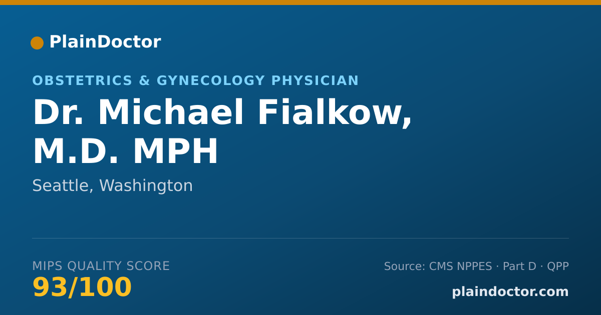 Shareable card for Michael Fialkow, M.D.  MPH - Obstetrics & Gynecology Physician, Seattle, WA