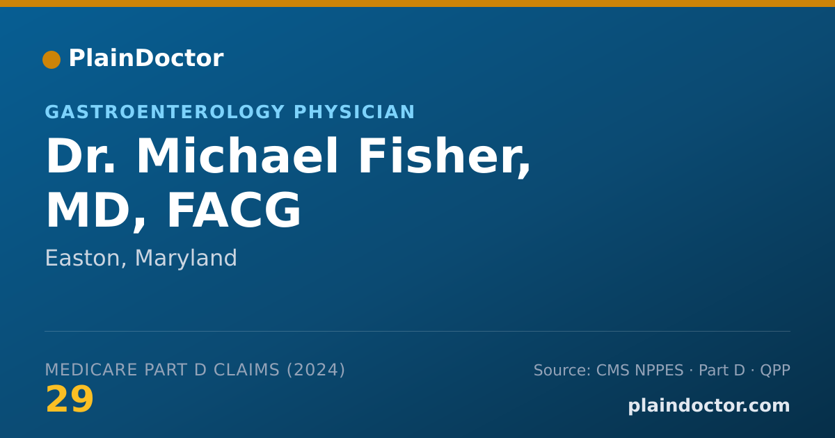 Shareable card for Michael Fisher, MD, FACG - Gastroenterology Physician, Easton, MD