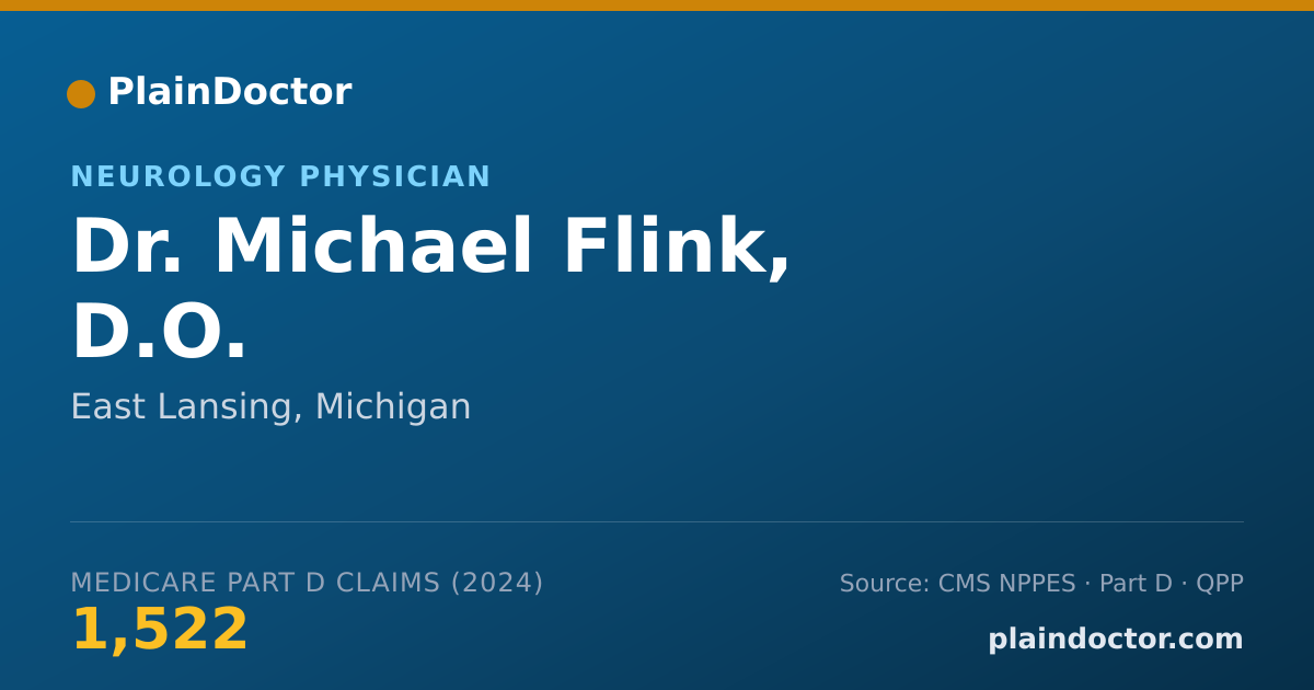Shareable card for Michael Flink, D.O. - Neurology Physician, East Lansing, MI