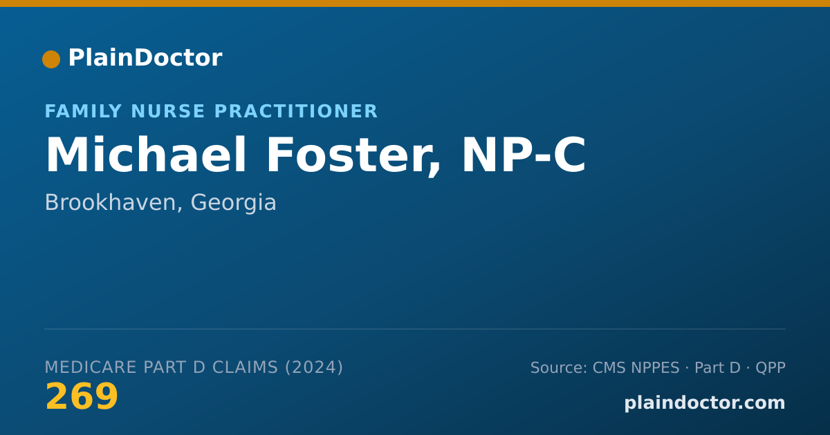 Shareable card for Michael Foster, NP-C - Family Nurse Practitioner, Brookhaven, GA