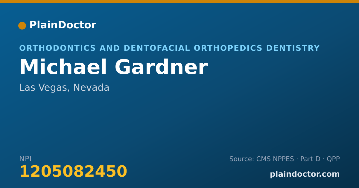 Shareable card for Michael Gardner - Orthodontics and Dentofacial Orthopedics Dentistry, Las Vegas, NV