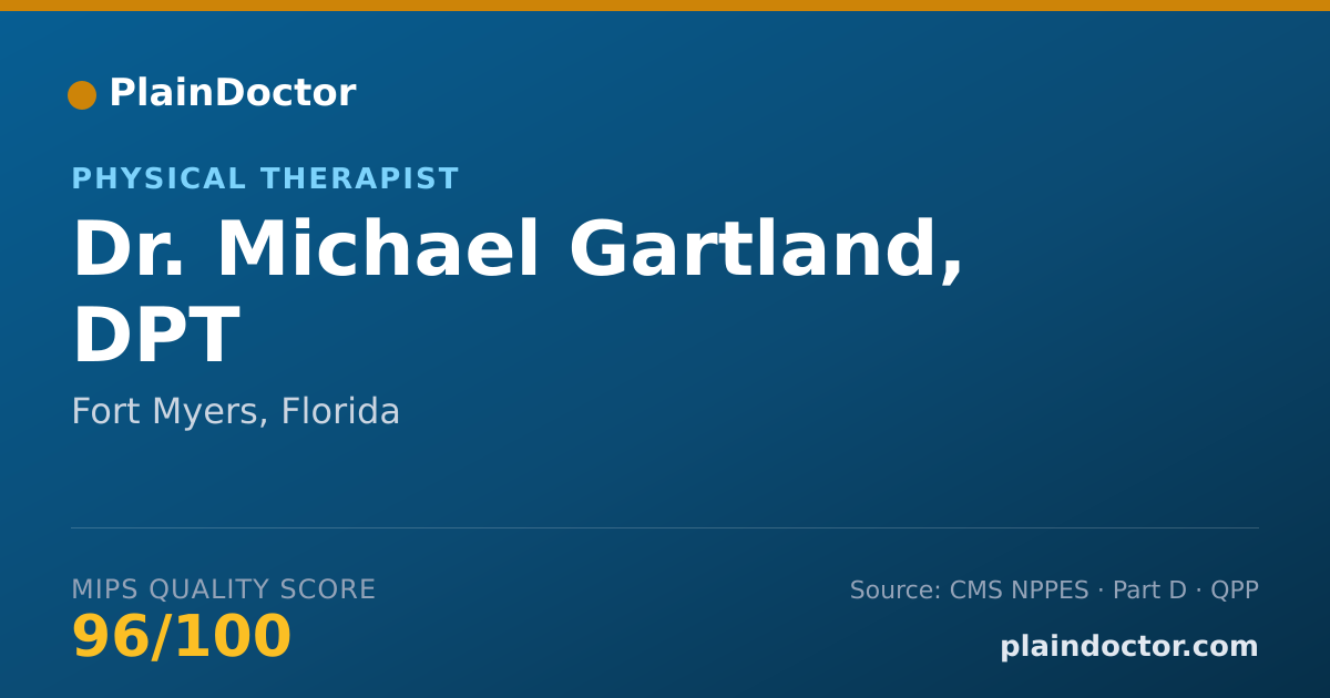 Shareable card for Michael Gartland, DPT - Physical Therapist, Fort Myers, FL
