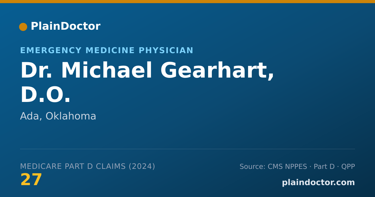 Shareable card for Michael Gearhart, D.O. - Emergency Medicine Physician, Ada, OK