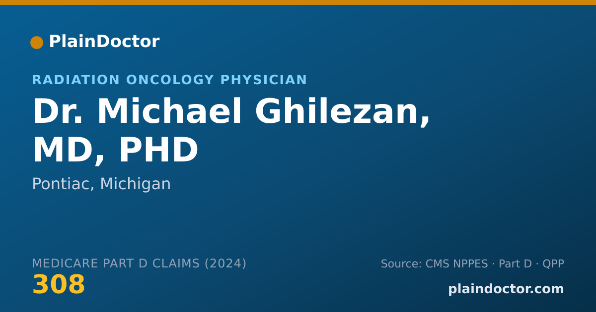 Shareable card for Michael Ghilezan, MD, PHD - Radiation Oncology Physician, Pontiac, MI
