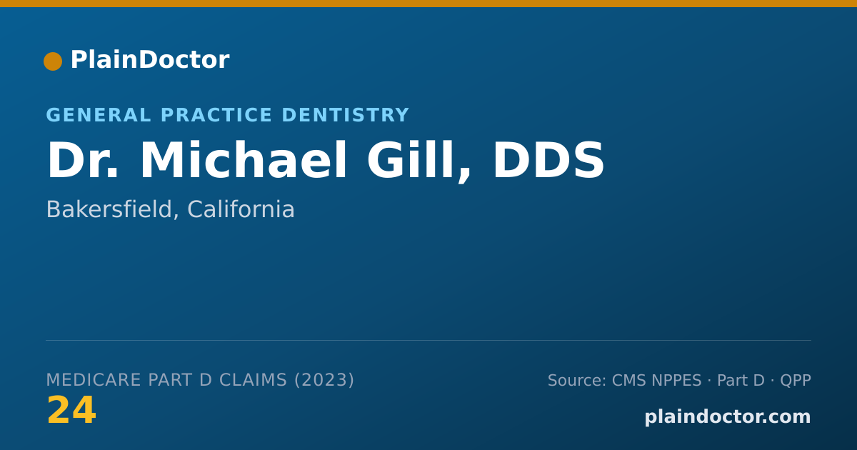 Shareable card for Michael Gill, DDS - General Practice Dentistry, Bakersfield, CA