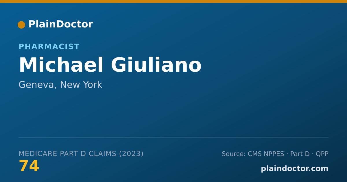 Shareable card for Michael Giuliano - Pharmacist, Geneva, NY