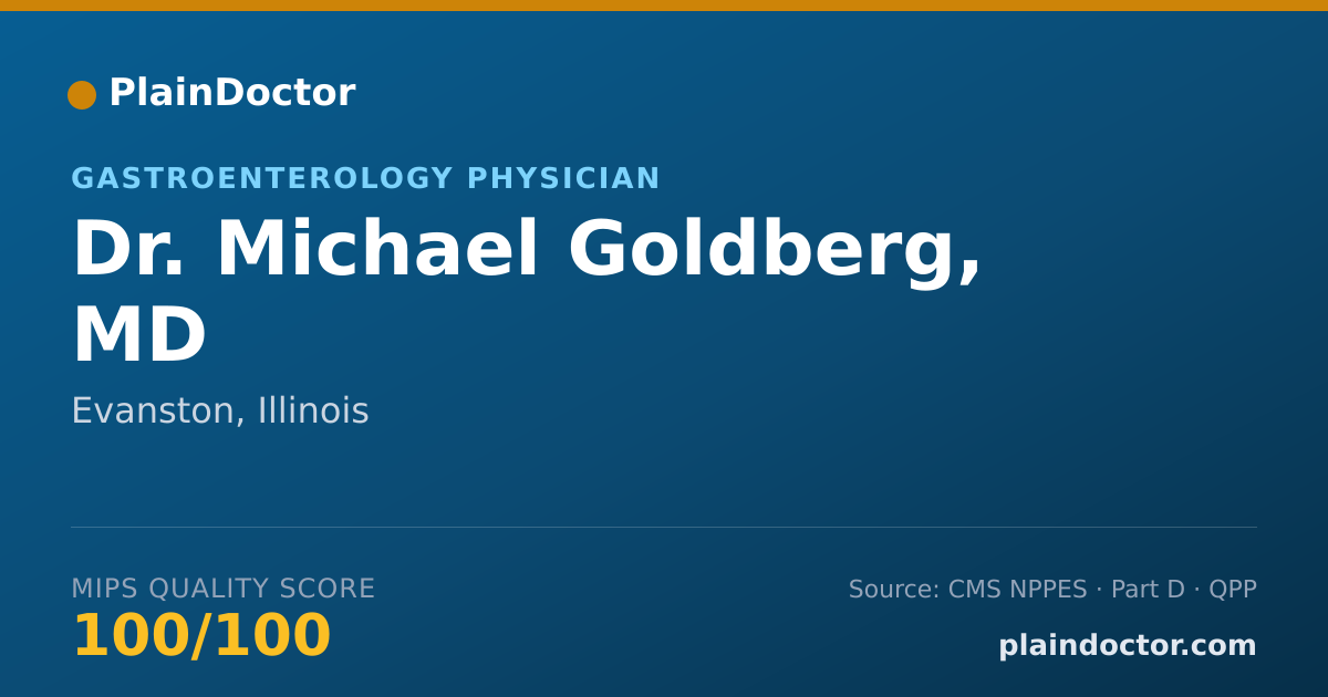 Shareable card for Michael Goldberg, MD - Gastroenterology Physician, Evanston, IL