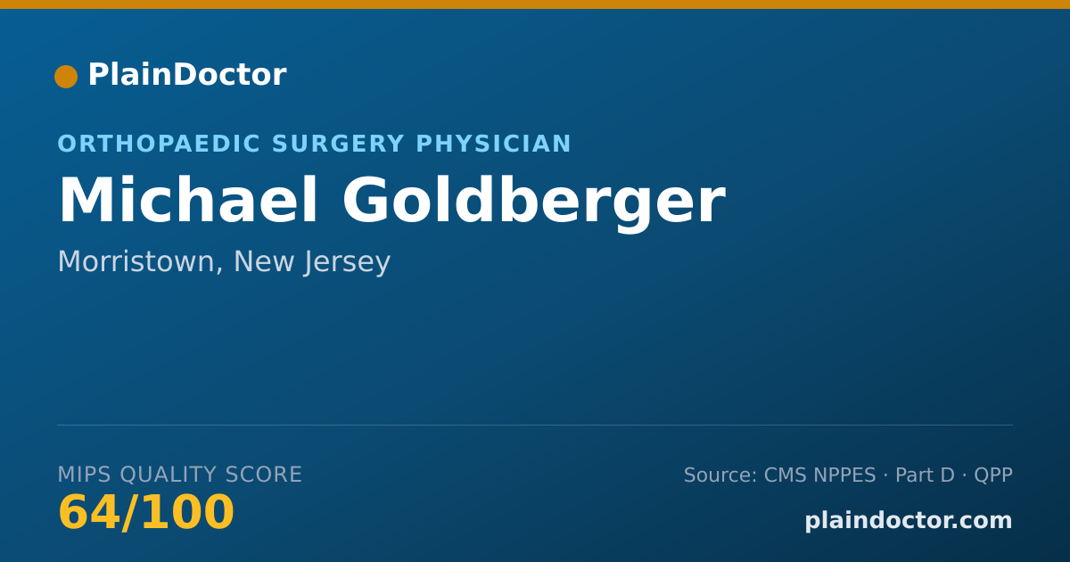 Shareable card for Michael Goldberger - Specialist, Morristown, NJ