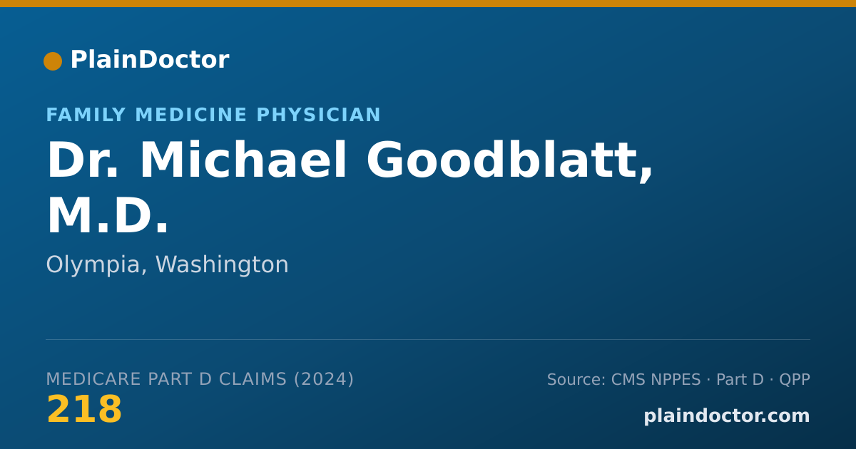 Shareable card for Michael Goodblatt, M.D. - Family Medicine Physician, Olympia, WA