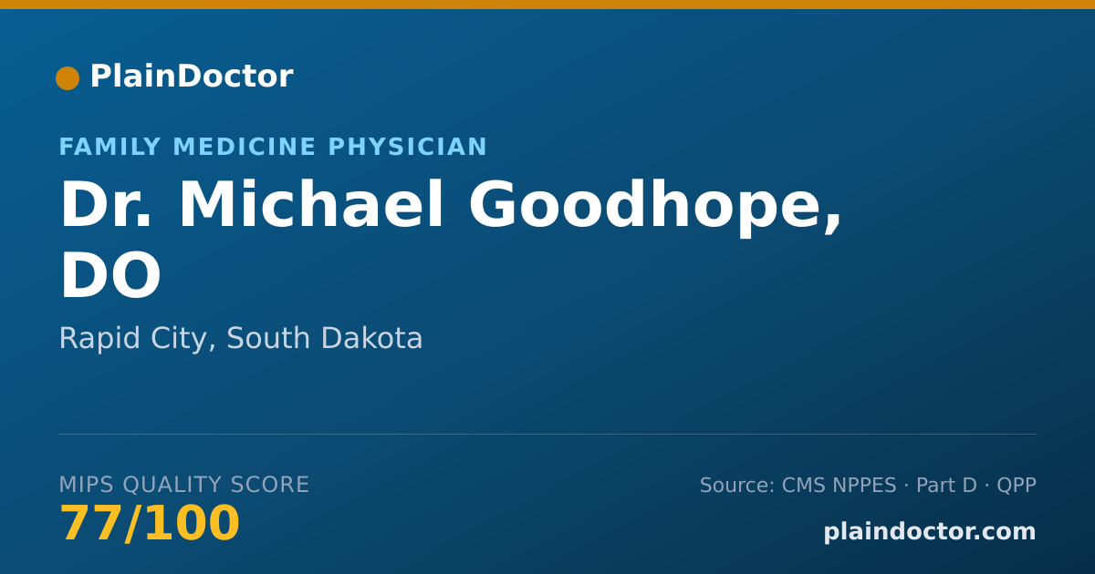 Shareable card for Michael Goodhope, DO - Family Medicine Physician, Rapid City, SD