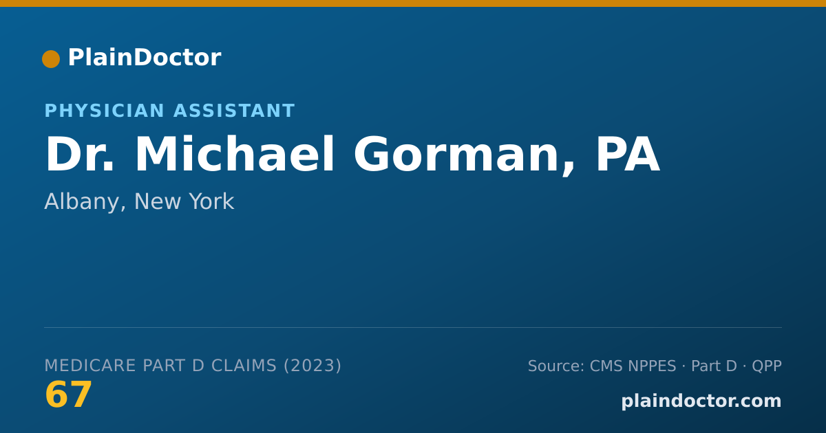 Shareable card for Michael Gorman, PA - Physician Assistant, Albany, NY