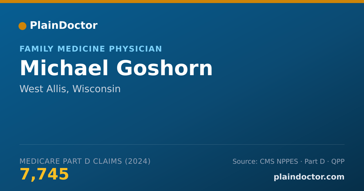 Shareable card for Michael Goshorn - Family Medicine Physician, West Allis, WI
