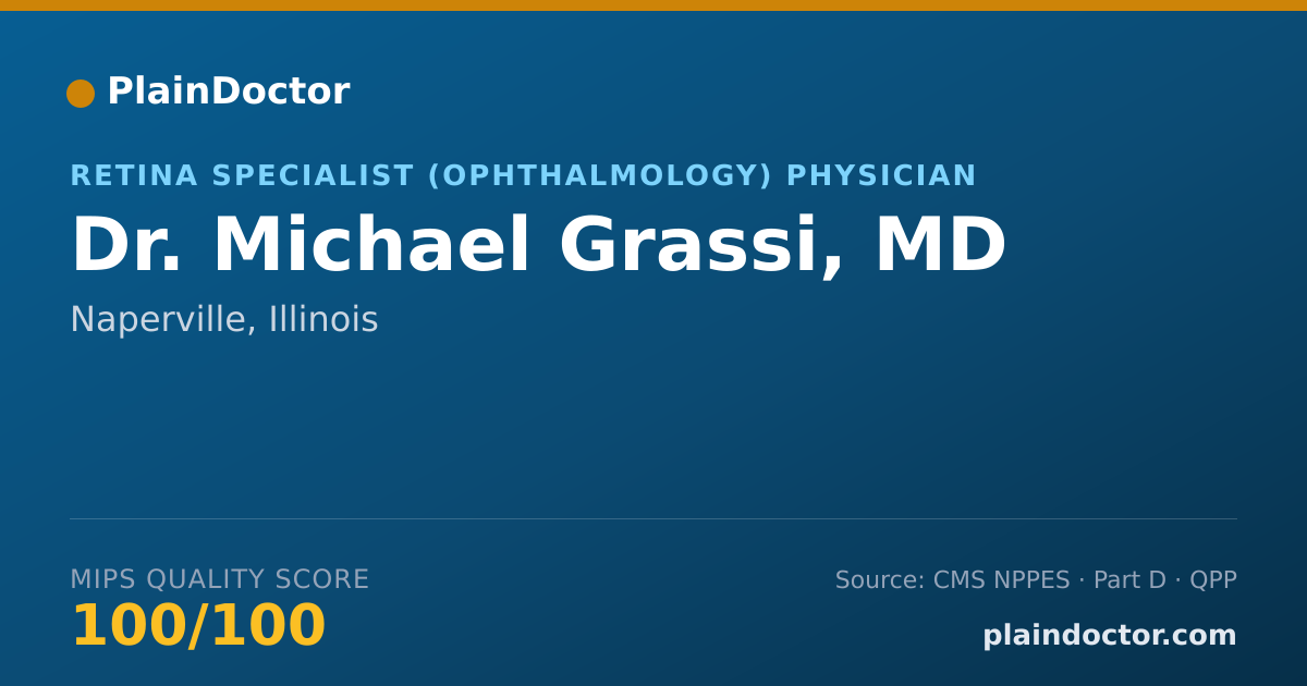 Shareable card for Michael Grassi, MD - Retina Specialist (Ophthalmology) Physician, Naperville, IL