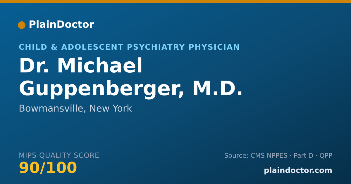 Shareable card for Michael Guppenberger, M.D. - Child & Adolescent Psychiatry Physician, Bowmansville, NY