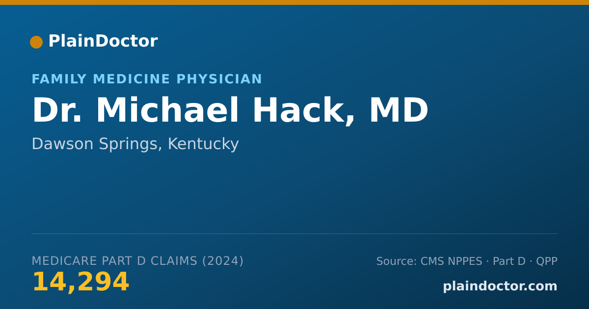 Shareable card for Michael Hack, MD - Family Medicine Physician, Dawson Springs, KY