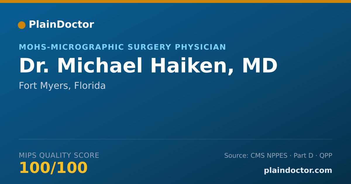Shareable card for Michael Haiken, MD - MOHS-Micrographic Surgery Physician, Fort Myers, FL