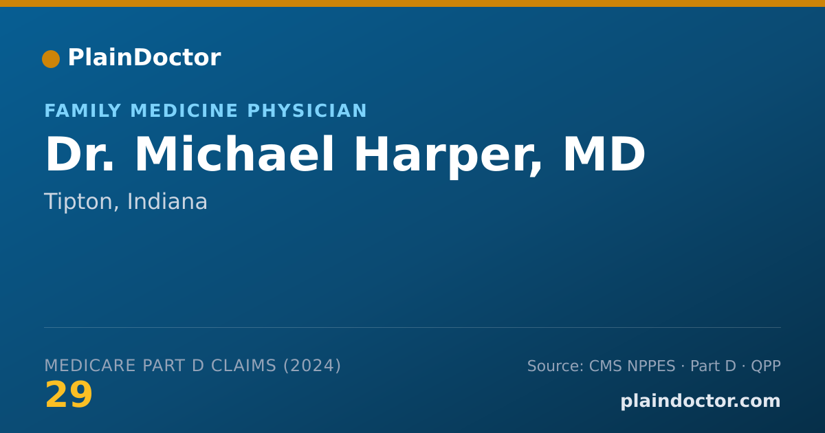 Shareable card for Michael Harper, MD - Family Medicine Physician, Tipton, IN